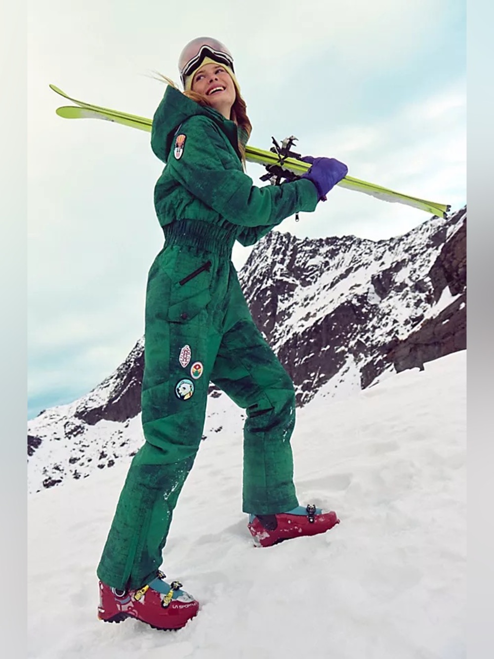 Free People All Prepped Patch Ski Suit Green